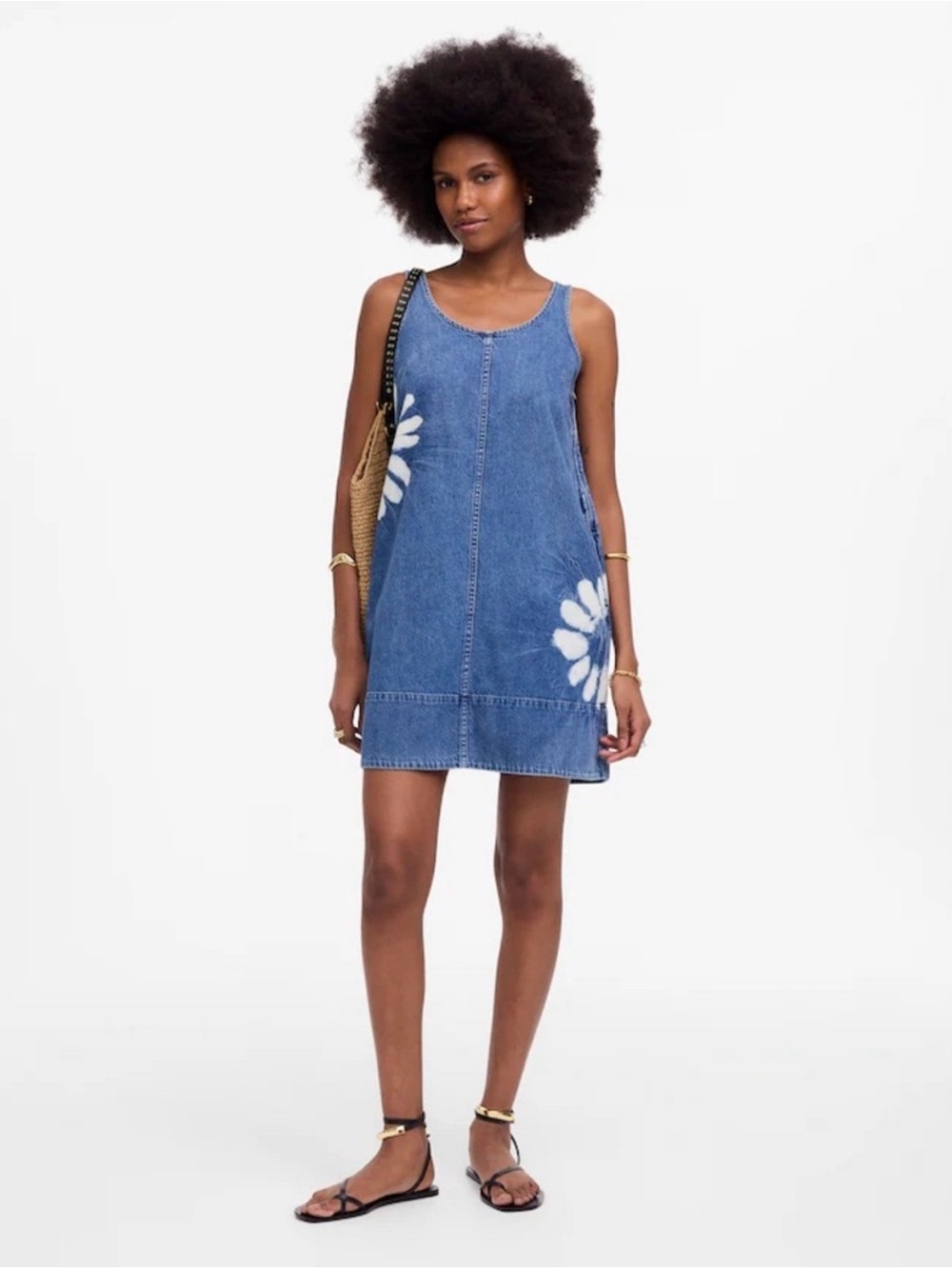 Madewell Shibori Denim Dress, M